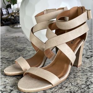 Faux Suede Sandals 7.5